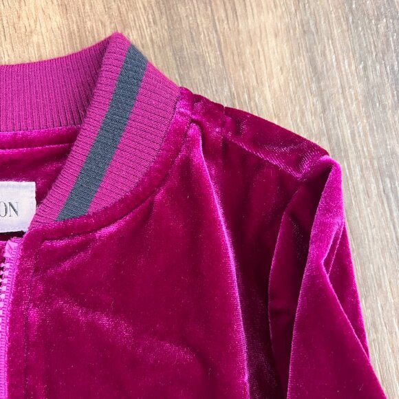 Hudson Pink Velour Infant Girl Track Jacket Full-Zip Baby Size 24M - Picture 10 of 10